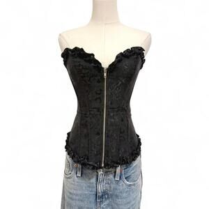 ADORE ME ZIP UP RUFFLE TRIM CORSET
